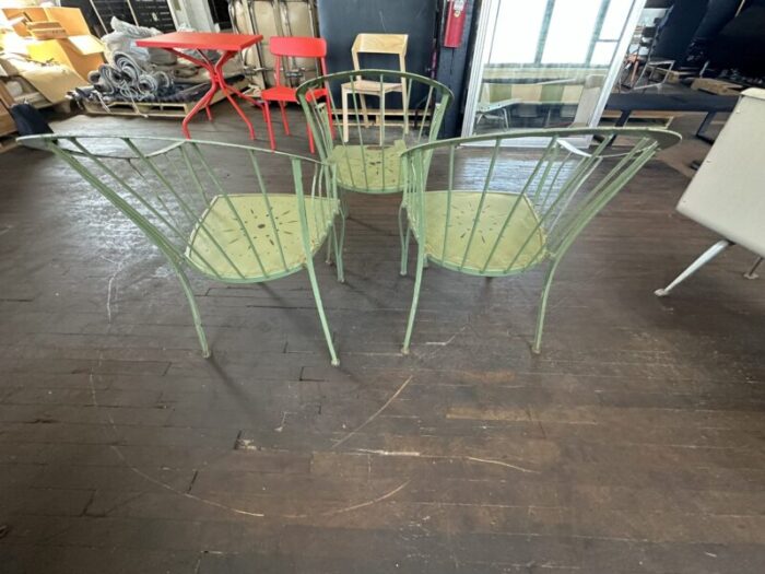 vintage 1950s indoor outdoor metal dining chair 3355