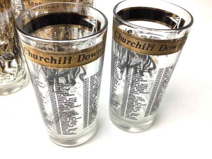 vintage 1971 kentucky derby official mint julep tumbler glasses set of 10 0754