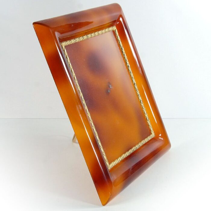 vintage acrylic table photo frame in style of christian dior 1970s 10