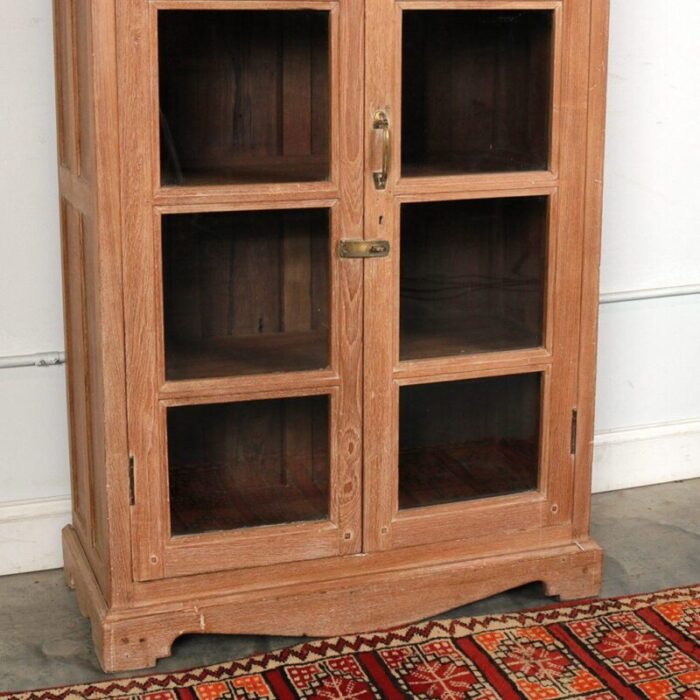 vintage anglo indian teakwood bookcase 2856