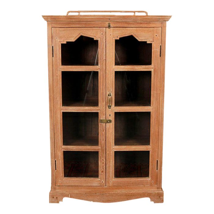 vintage anglo indian teakwood bookcase 8844