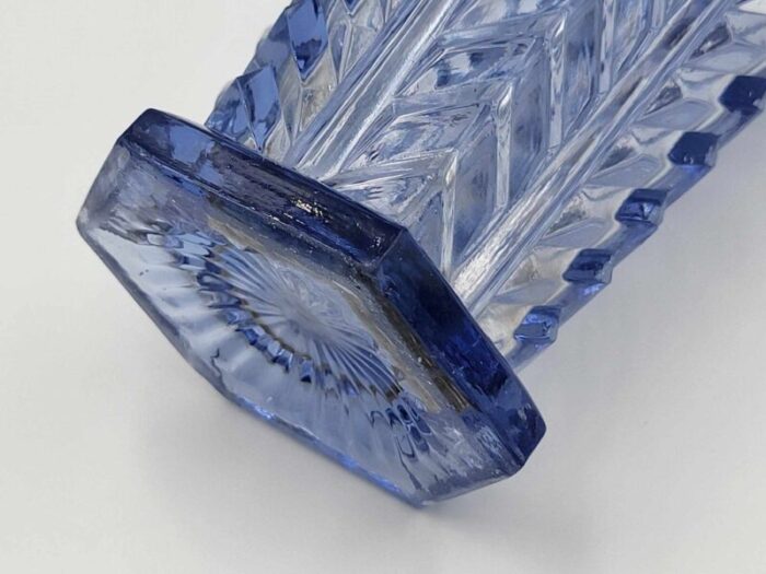 vintage art deco vase in blue 1920s 7