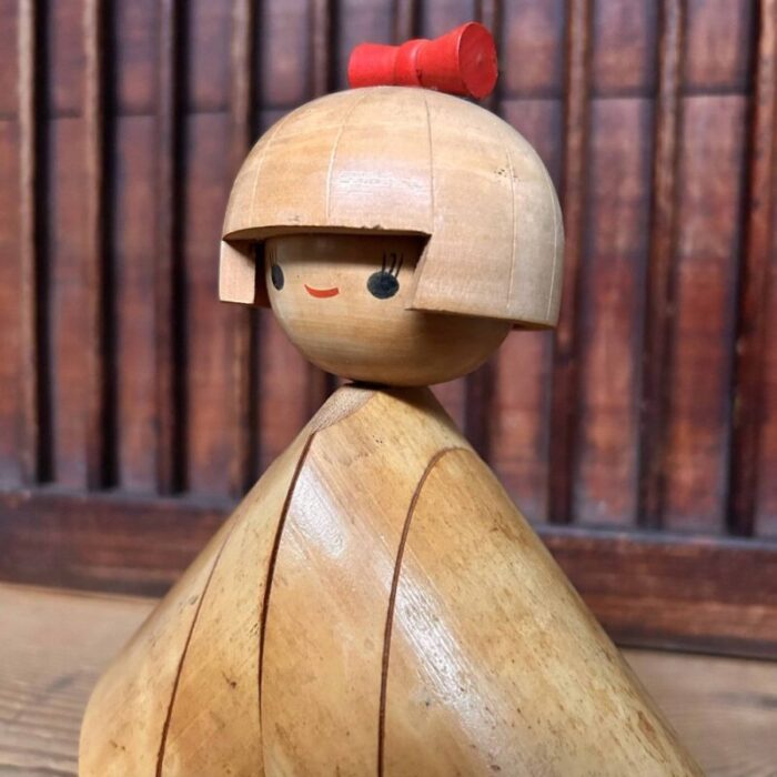 vintage bamboo kokeshi doll japan 1960s 2