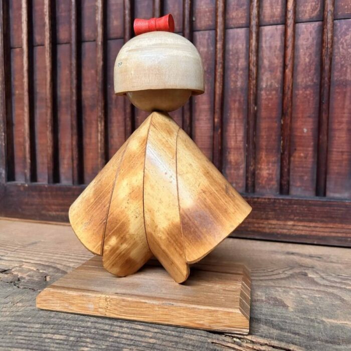 vintage bamboo kokeshi doll japan 1960s 7