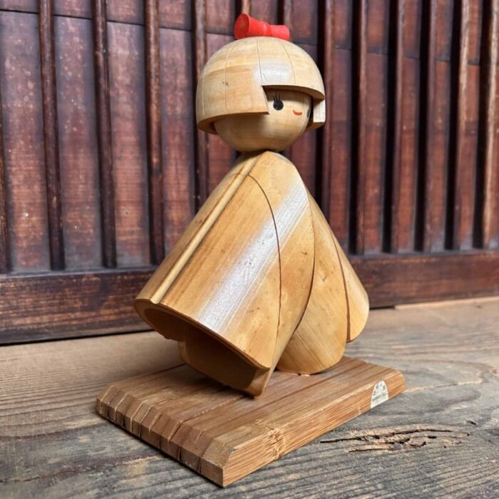 vintage bamboo kokeshi doll japan 1960s 9