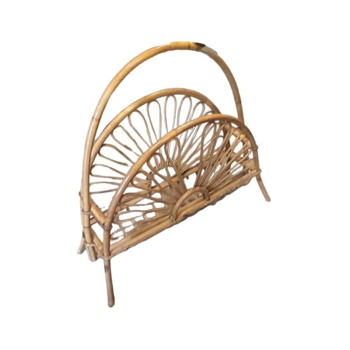 vintage bamboo magazine rack 2