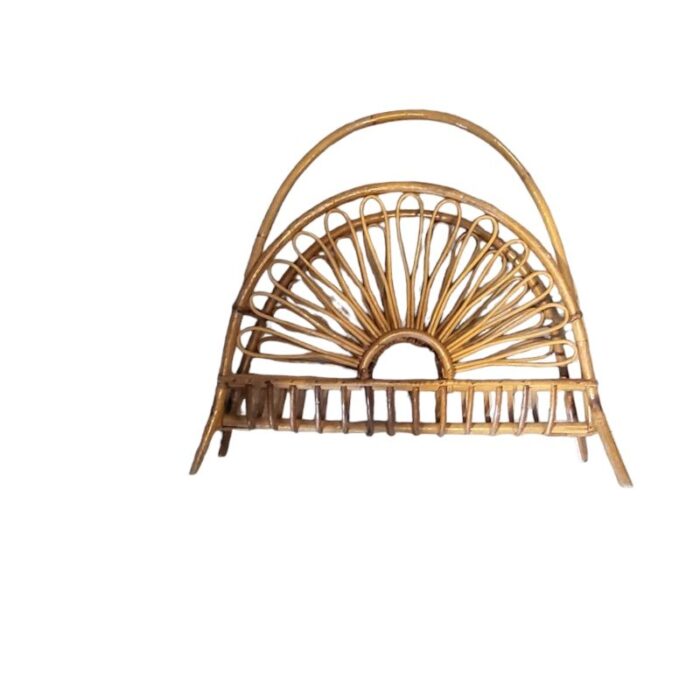 vintage bamboo magazine rack 3