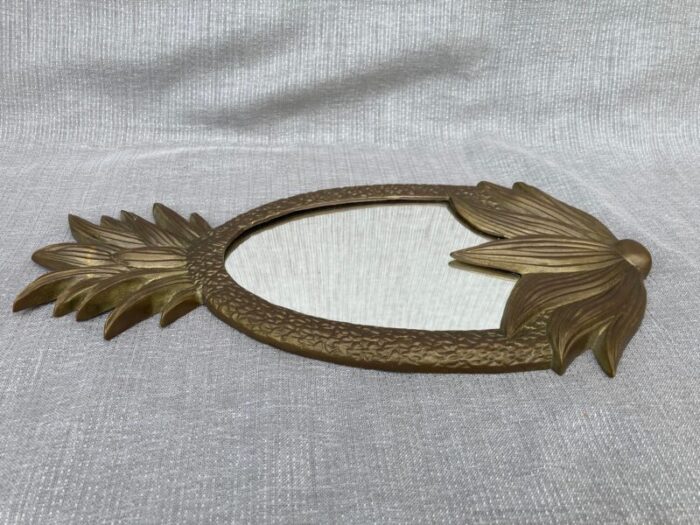 vintage brass pineapple wall mirror 6689