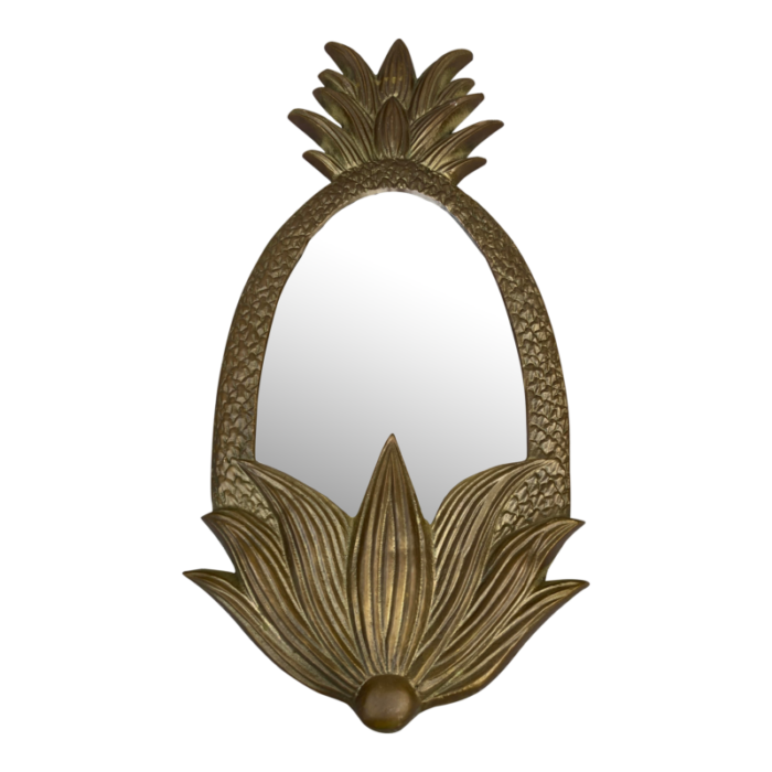 vintage brass pineapple wall mirror 8467