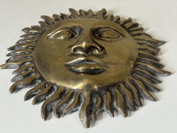 vintage bronze sun decor 1970s 6