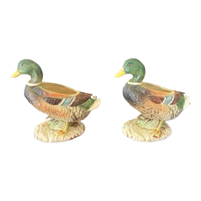 vintage ceramic duck planters made in japan set of 2 1387