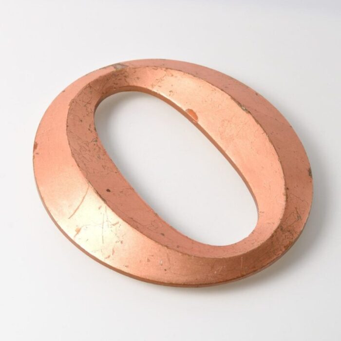 vintage copper colour letter o 1970s 2