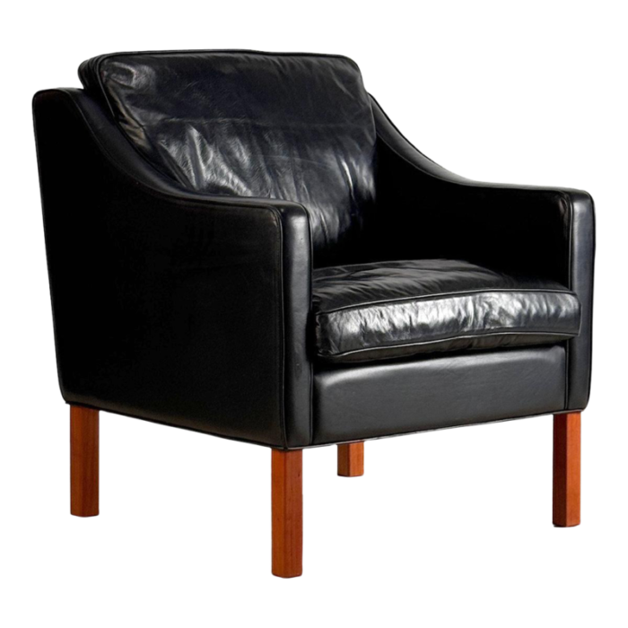 vintage danish black armchair 5738