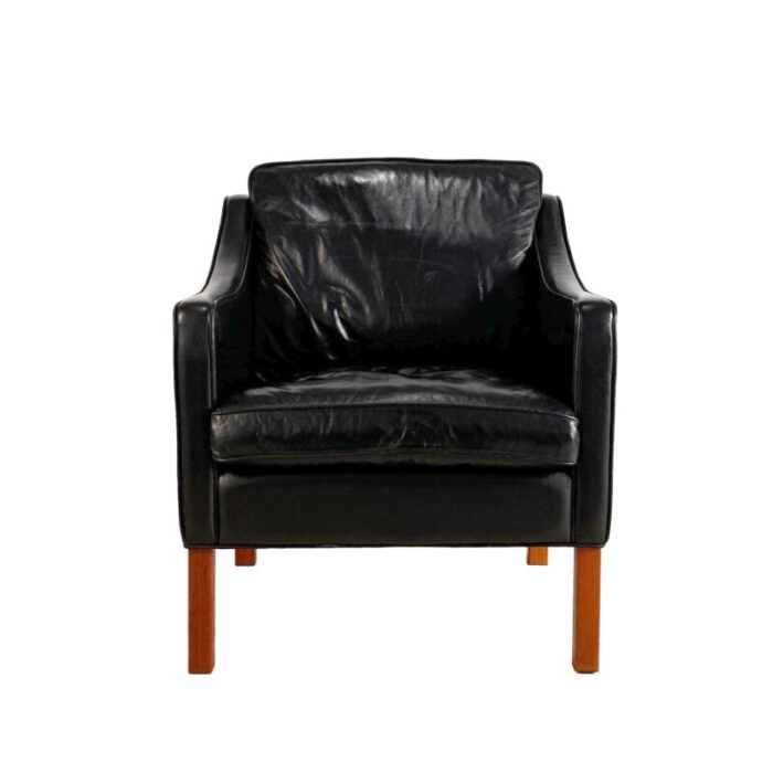 vintage danish black armchair 8760