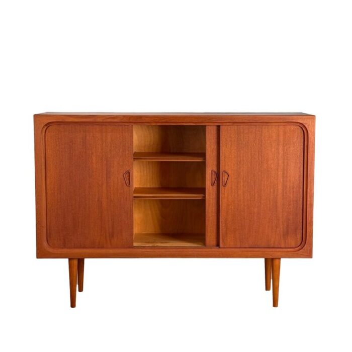 vintage danish tall teak sideboard 0593