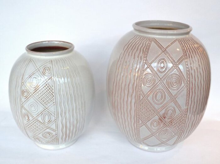 vintage dutch ceramic vases by wim visser for sphinx 1950s set of 2 10