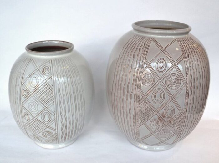 vintage dutch ceramic vases by wim visser for sphinx 1950s set of 2 3