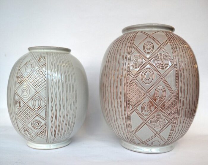 vintage dutch ceramic vases by wim visser for sphinx 1950s set of 2 6