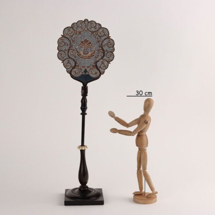 vintage fan with wooden stand 2