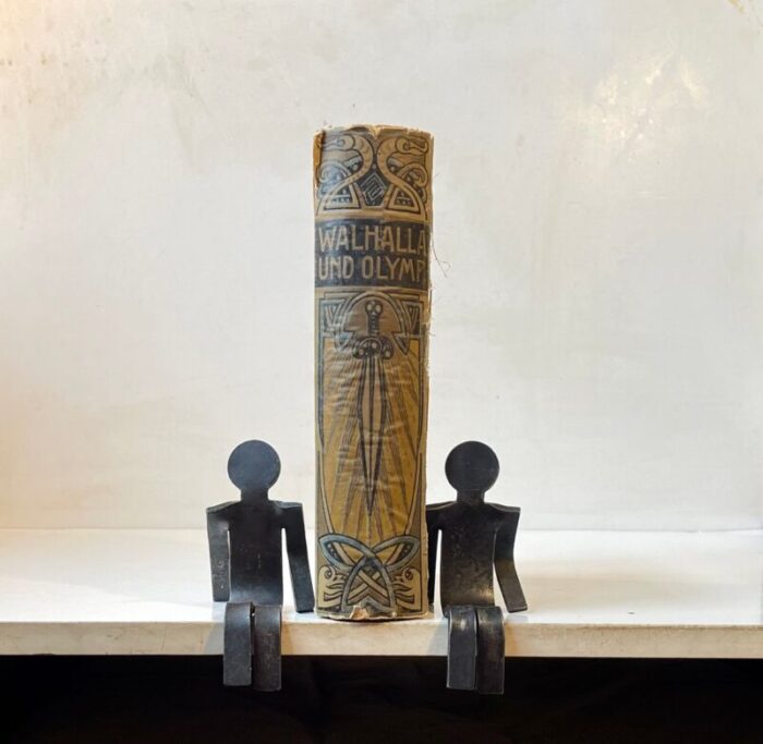 vintage figural bookends in bend steel 1980s set of 2 5