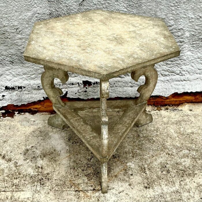 vintage gustavian hexagon center hall table 7935