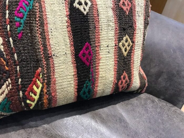 vintage handmade aztec cushion 2