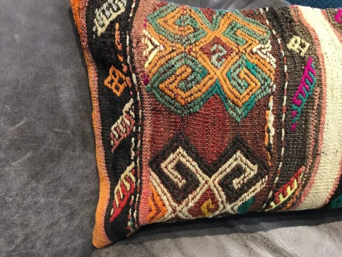 vintage handmade aztec cushion 3