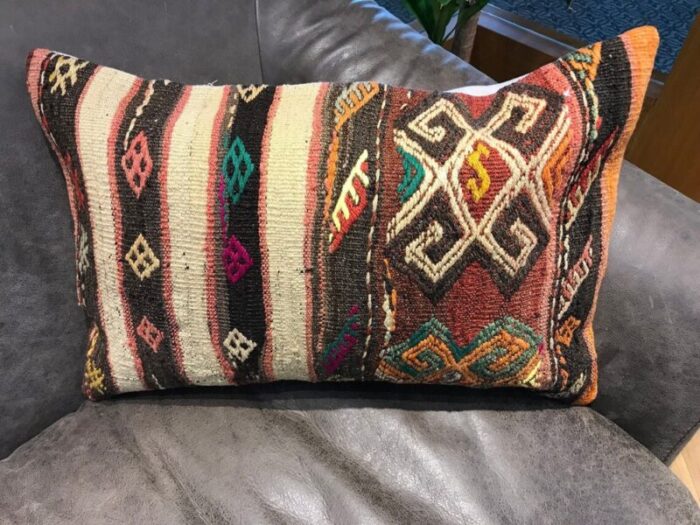 vintage handmade aztec cushion 4