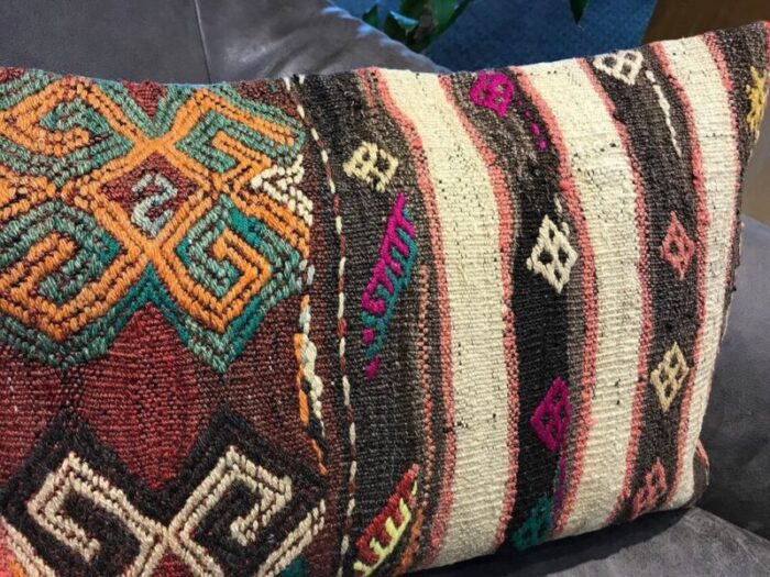 vintage handmade aztec cushion 6