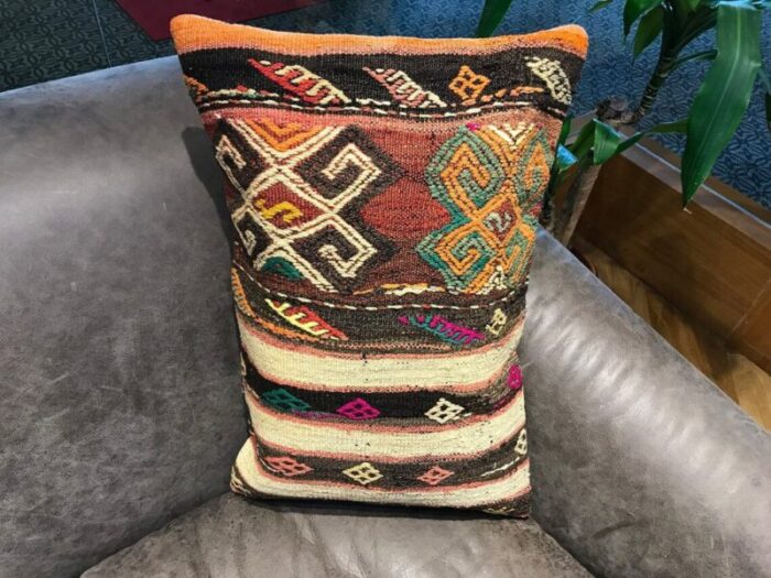 vintage handmade aztec cushion 7