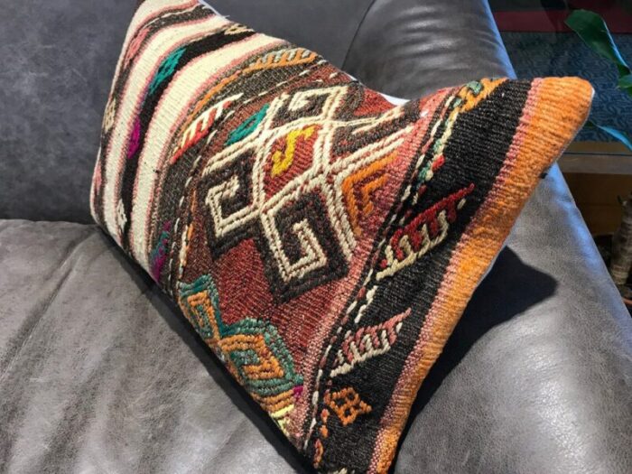 vintage handmade aztec cushion 8