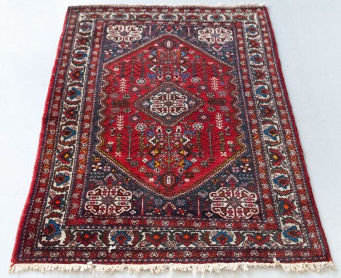 vintage handwoven abadeh rug 2