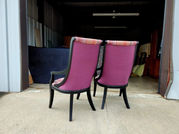 vintage henredon high back armchairs a pair 3282