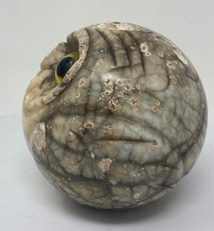 vintage italian alabaster owl paperweight 1385