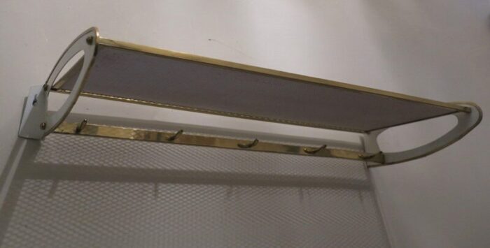 vintage metal and brass coat rack 1960s 4