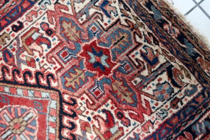 vintage middle easter handmade heriz rug 1970s 10