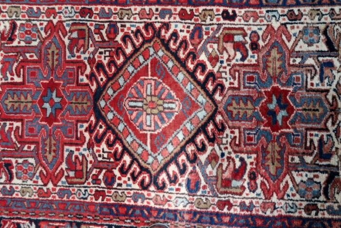 vintage middle easter handmade heriz rug 1970s 3