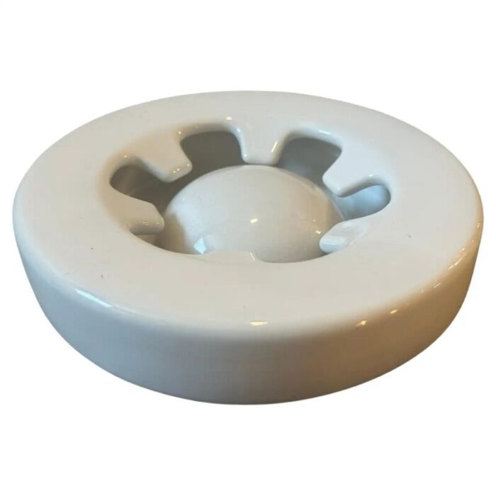 vintage modern white ceramic ashtray by mangiarotti for f lli brambilla 1970s 1