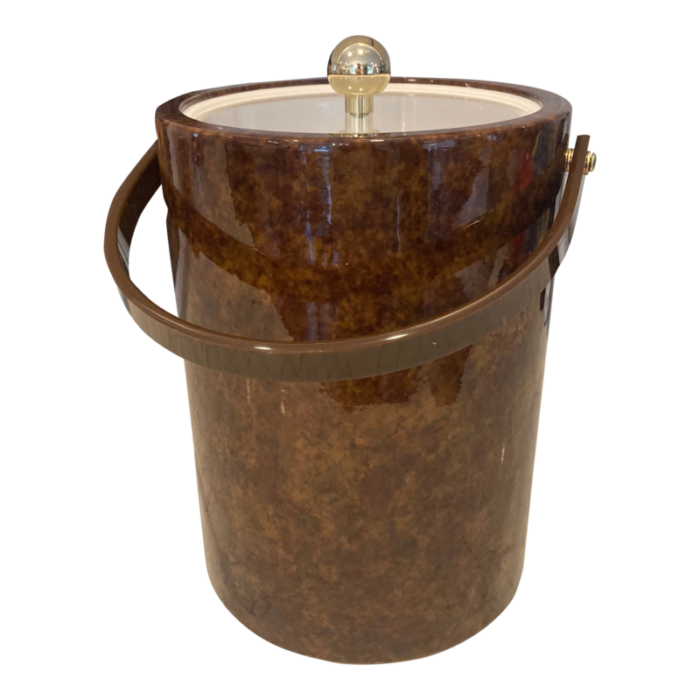 vintage morgan designs tortoise shell ice bucket wine cooler 2033