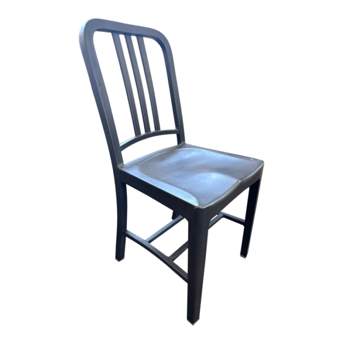 vintage navy chair grey recycled plastic philippe stark for emeco 4802