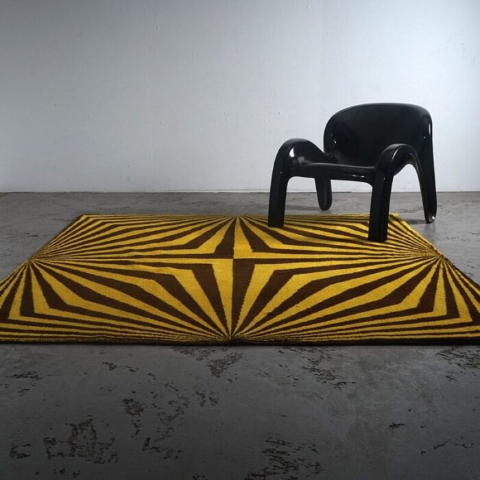 vintage op art rug 1970s 3