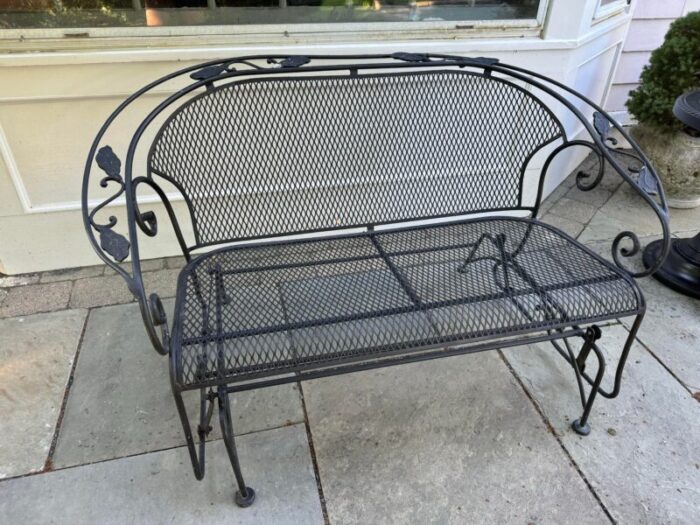 vintage ow lee garden park wrought iron glider 1601