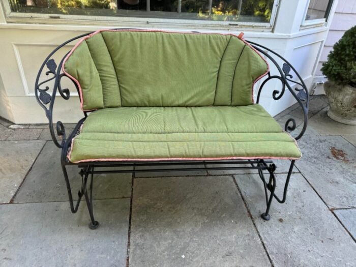 vintage ow lee garden park wrought iron glider 9064