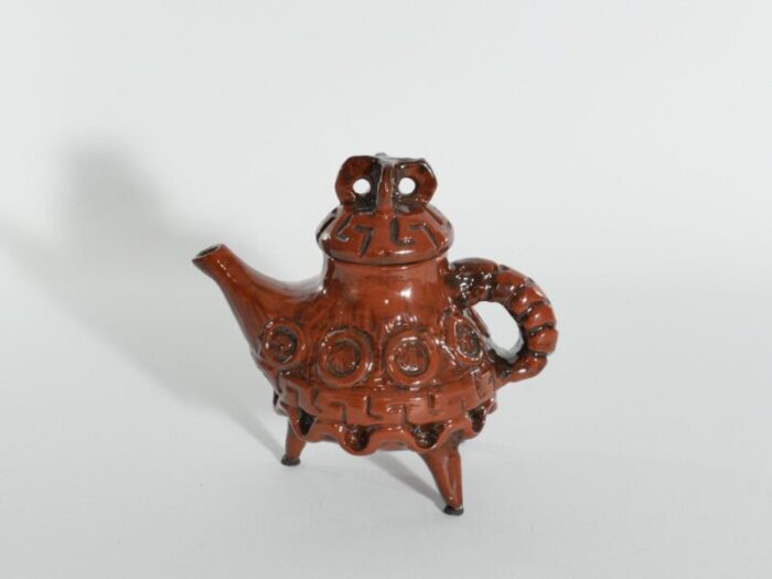 vintage playful teapot with crab like features by allan hellman sweden 1982 13