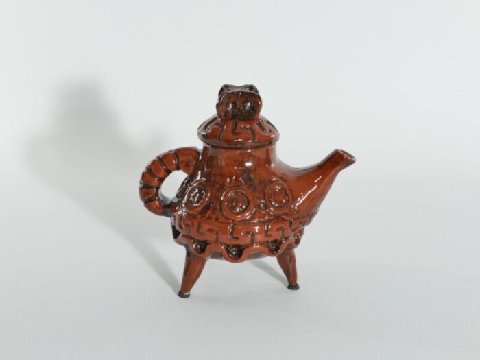 vintage playful teapot with crab like features by allan hellman sweden 1982 2