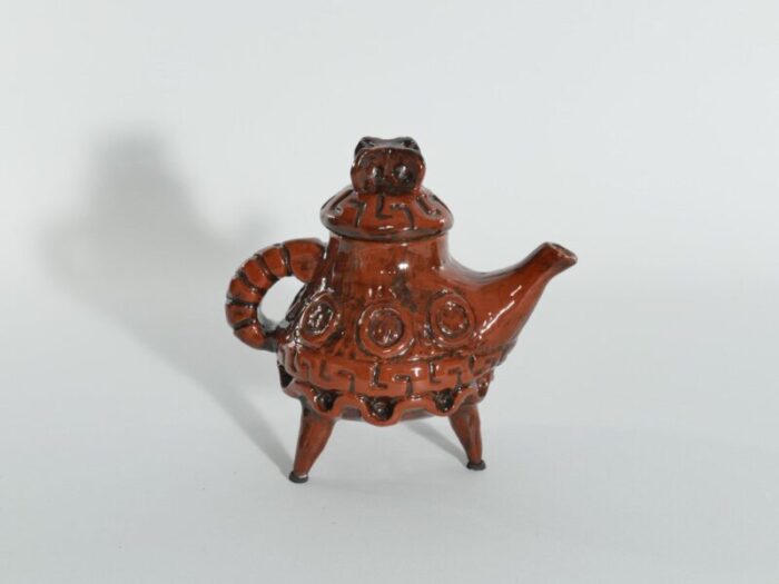 vintage playful teapot with crab like features by allan hellman sweden 1982 3