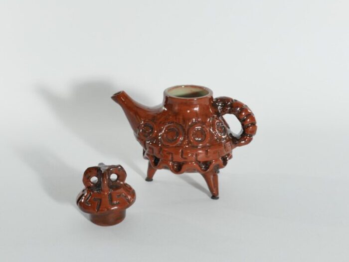 vintage playful teapot with crab like features by allan hellman sweden 1982 9