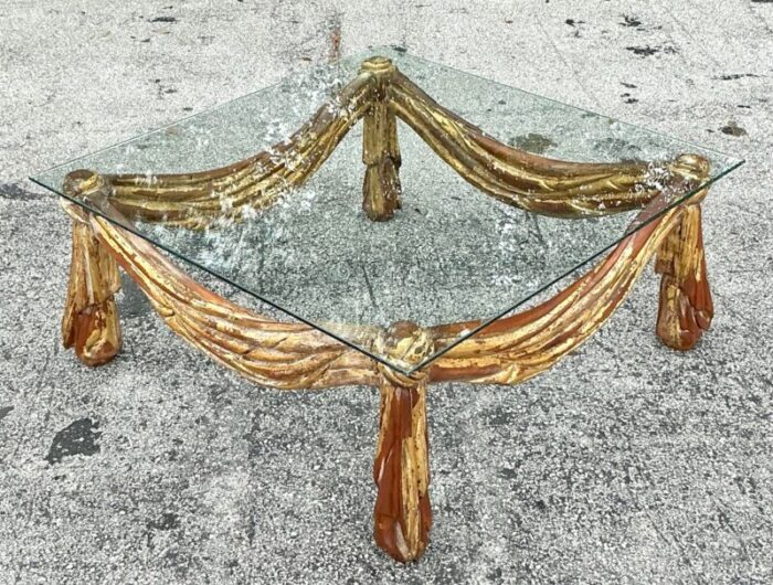 vintage regency gilt swag coffee table 5815