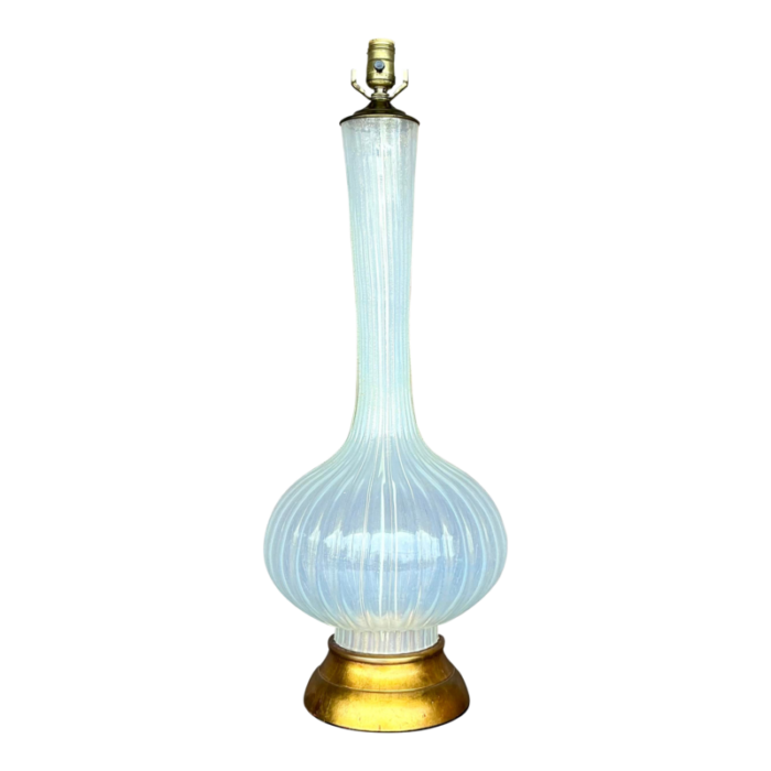 vintage regency glass lamp after murano 2930