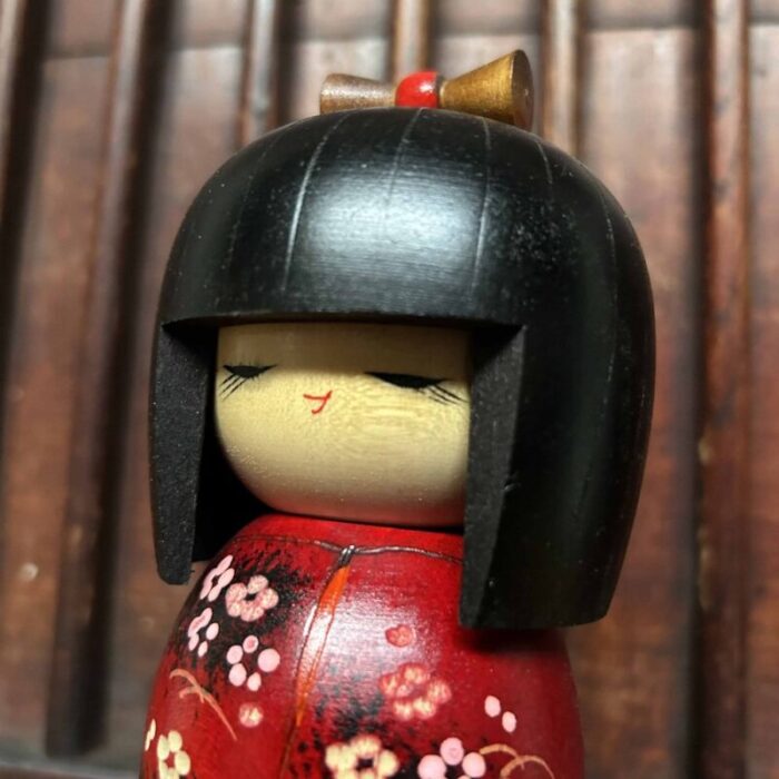 vintage sakura kokeshi by kishi sadao sadao kishi japan 1970s 2